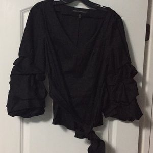 Dramatic ruffle sleeve top